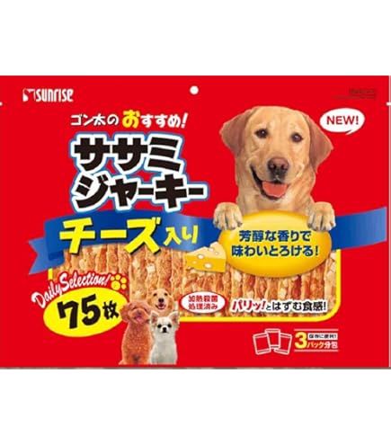 Amazon | （まとめ買い） サンライズ ゴン太の ササミジャーキー75枚